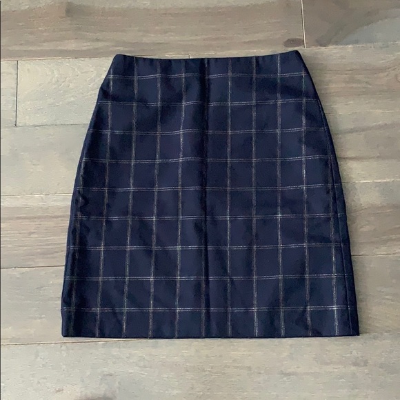 Navy Plaid Banana Republic Mini Skirt - Picture 4 of 4